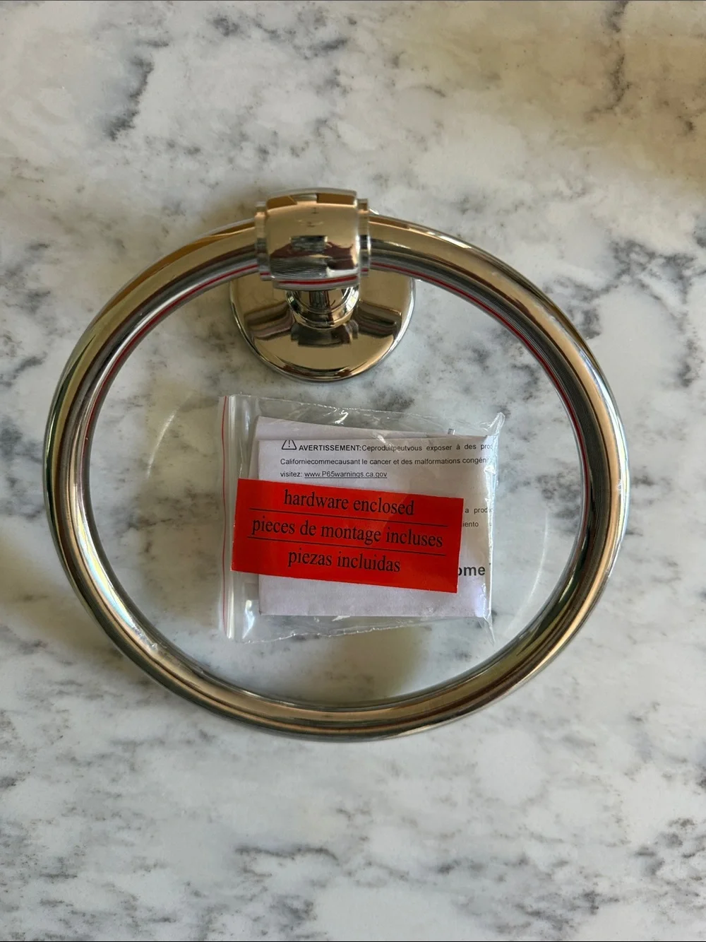 Polished Metal Towel Ring in Silver  Sansome Pottery Barn